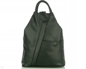 Plecak damski skórzany PL-LED ciemna zieleń