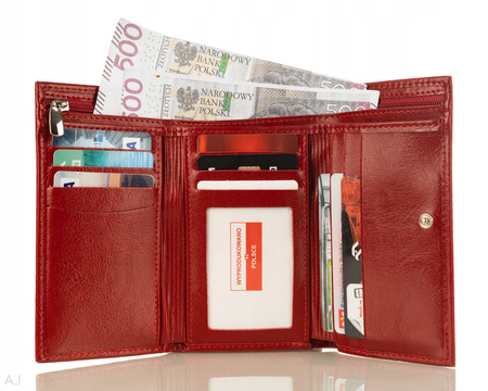 Portfel damski skórzany GB P-42 czerwony