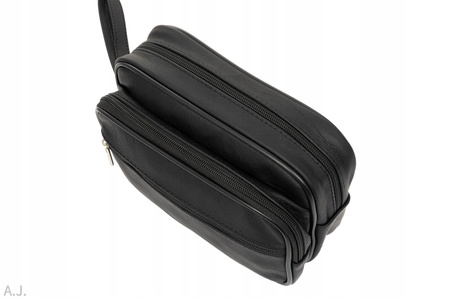 Saszetka męska skórzana -LESZ1 czarna