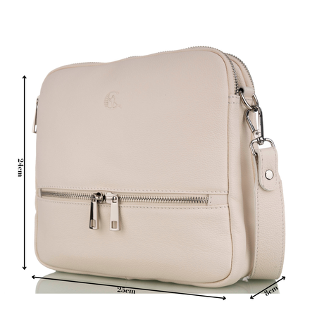 Torebka damska skórzana Canaletto T-840 beżowy