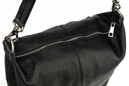 Worek damski skórzany T-MQ czarny
