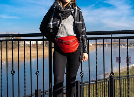 Saszetka damska skórzana S-PA camel