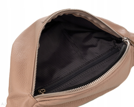 Saszetka damska skórzana S-PA pudrowy róż