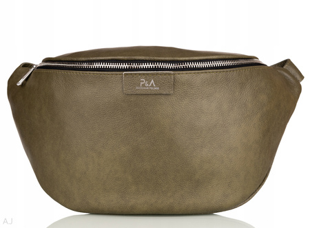 Saszetka damska skórzana S-PA L oliwka