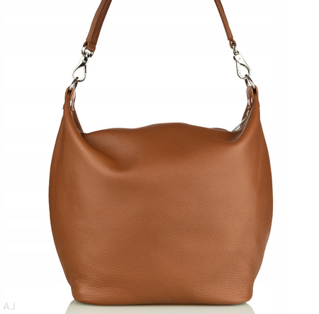 Worek damski skórzany T-MQ camel