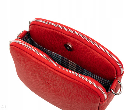 Torebka damska skórzana Canaletto T-835 czerwony