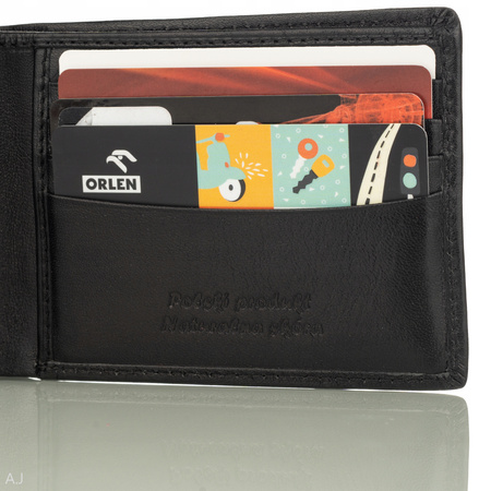 Portfel męski skórzany Canaletto P-867 czarny