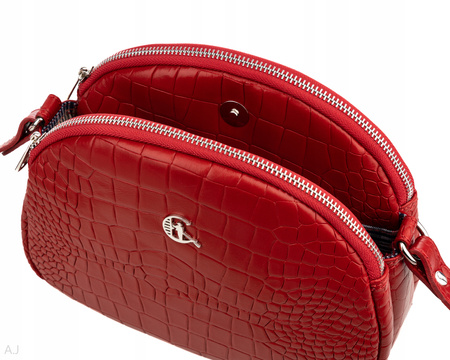 Torebka damska skórzana Canaletto T-810 czerwona