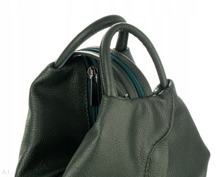 Plecak damski skórzany PL-LED ciemna zieleń