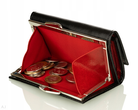 Portfel damski skórzany GB P-25 czarny