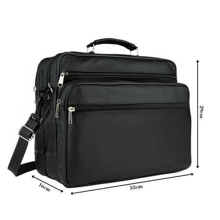 Torba męska skórzana T-9 czarna