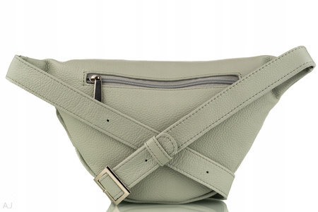 Saszetka damska skórzana S-PA bardzo jasny szary