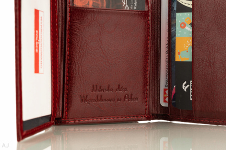 Portfel damski skórzany GB P-26 bordowy