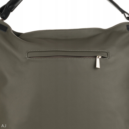 Worek damski skórzany T-PA szary