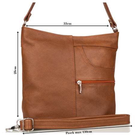 Torebka damska skórzana T-JD camel