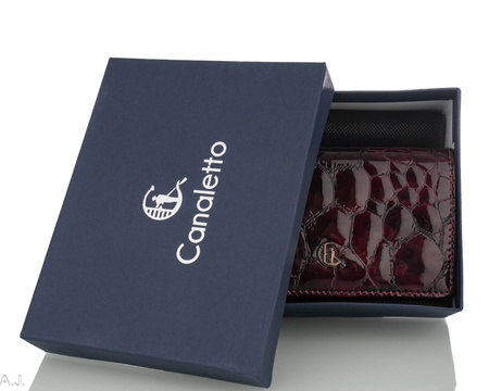 Portfel damski skórzany Canaletto P-1225 bordo