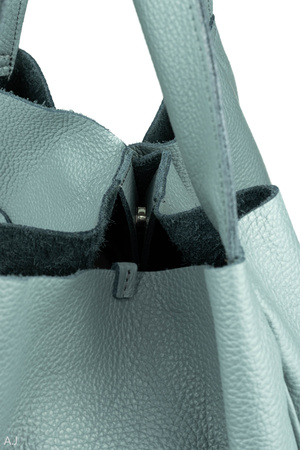 Worek damski skórzany T-EFE+ błękit