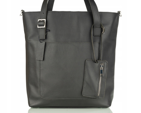 Torebka damska skórzana T-PRA Grafitowa