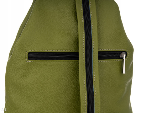 Plecak damski skórzany PL-LED zieleń