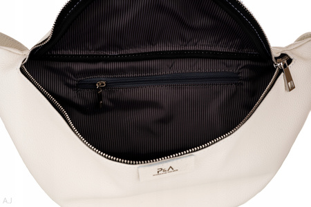 Saszetka damska skórzana S-PA L biały