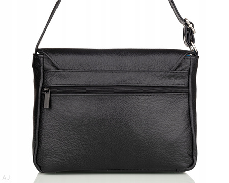 Torebka damska skórzana z klapką T-IW czarna