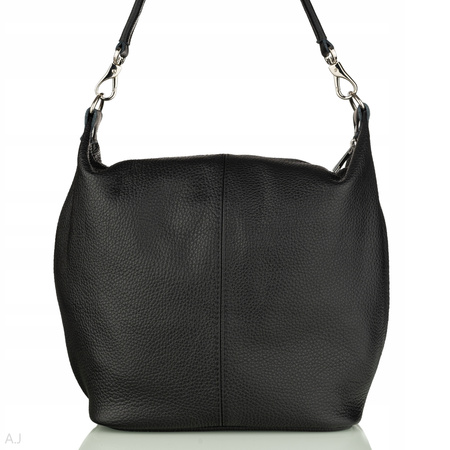 Worek damski skórzany T-MQ czarny