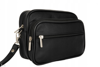 Saszetka męska skórzana -LESZ1 czarna