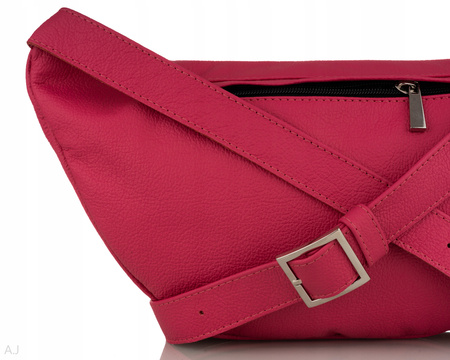 Saszetka damska skórzana S-PA L fuksja