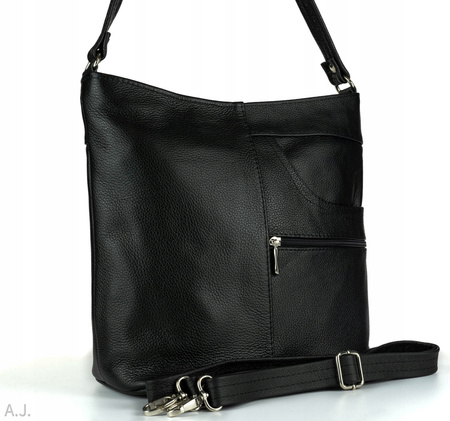 Torebka damska skórzana T-JDA czarna