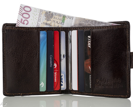 Portfel skórzany damski P-1042 braz