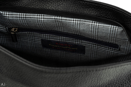 Torebka damska skórzana z klapką Canaletto T-752 czarna