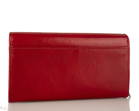 Portfel damski skórzany P-1634 czerwony