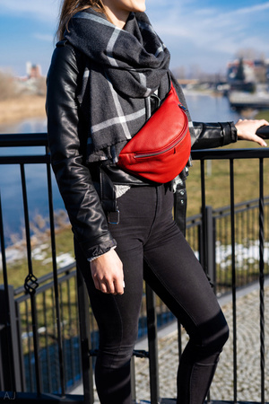 Saszetka damska skórzana S-PA perłowy