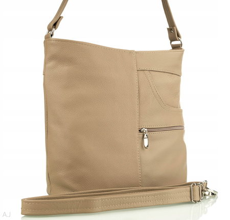 Torebka damska skórzana T-JD beż