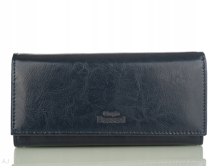 Portfel damski skórzany GB P-80 granatowo-czerwony