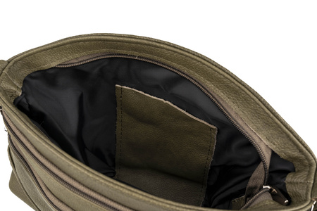 Torebka damska skórzana T-ZOWA ciemna zieleń