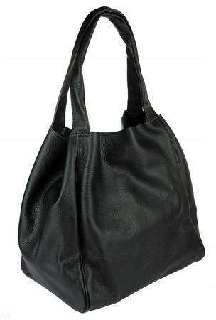 Worek damski skórzany T-EFE+ czarny