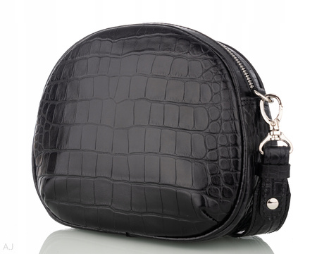 Torebka damska skórzana Canaletto T-740 czarny krokodyl