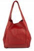 Worek damski skórzany T-EFE+  bordowy 