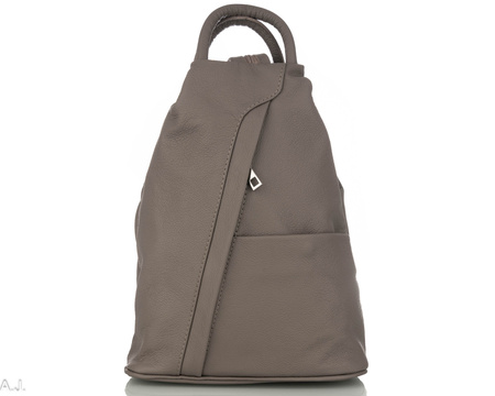 Plecak damski skórzany PL-LED szary