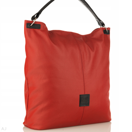 Worek damski skórzany T-PA czerwony