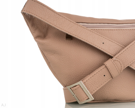 Saszetka damska skórzana S-PA pudrowy róż