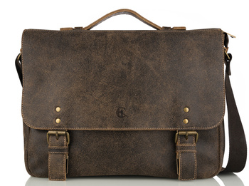 Torba męska Canaletto vintage brązowa skóra naturalna 14 cali T-258