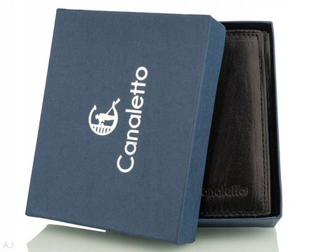 Portfel męski skorzany Canaletto P-1104 czarny