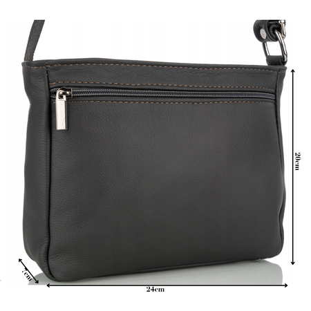 Torebka damska skórzana T-IWBA ciemny szary