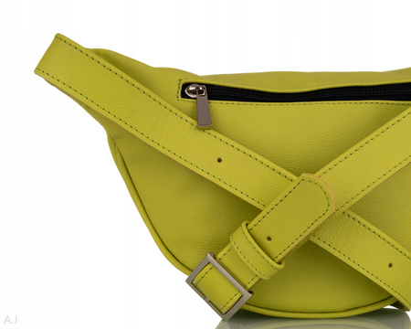 Saszetka damska skórzana S-PA seledynowa