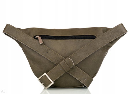 Saszetka damska skórzana S-PA oliwka