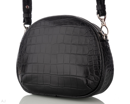 Torebka damska skórzana Canaletto T-740 czarny krokodyl