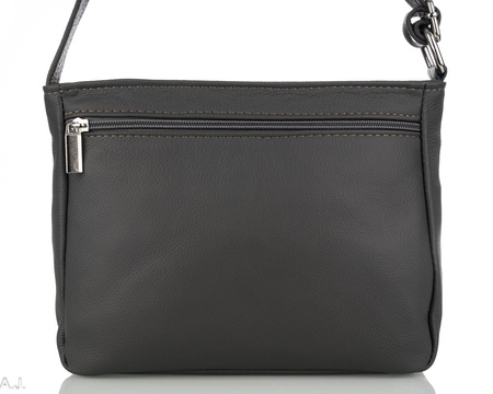 Torebka damska skórzana T-IWBA ciemny szary