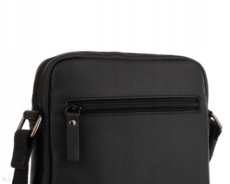 Listonoszka męska skórzana T-151 czarny